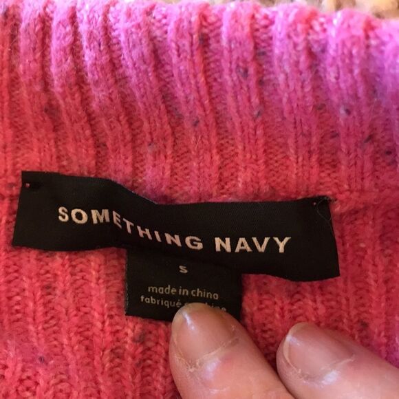 Something Navy Pink Sweater - Picture 4 of 5